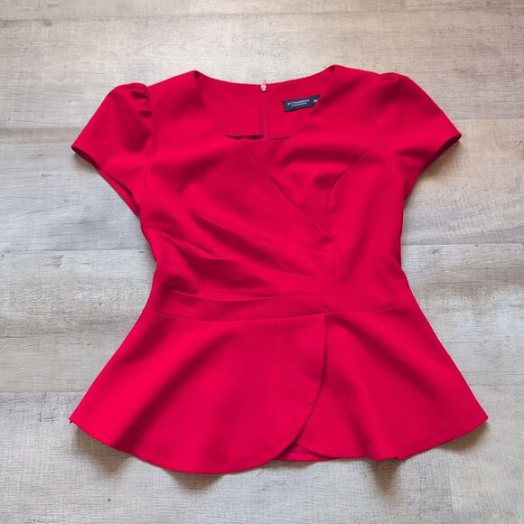 Burberry London Red Shirt Women’s Size M Party Formal Top - Picture 1 of 7